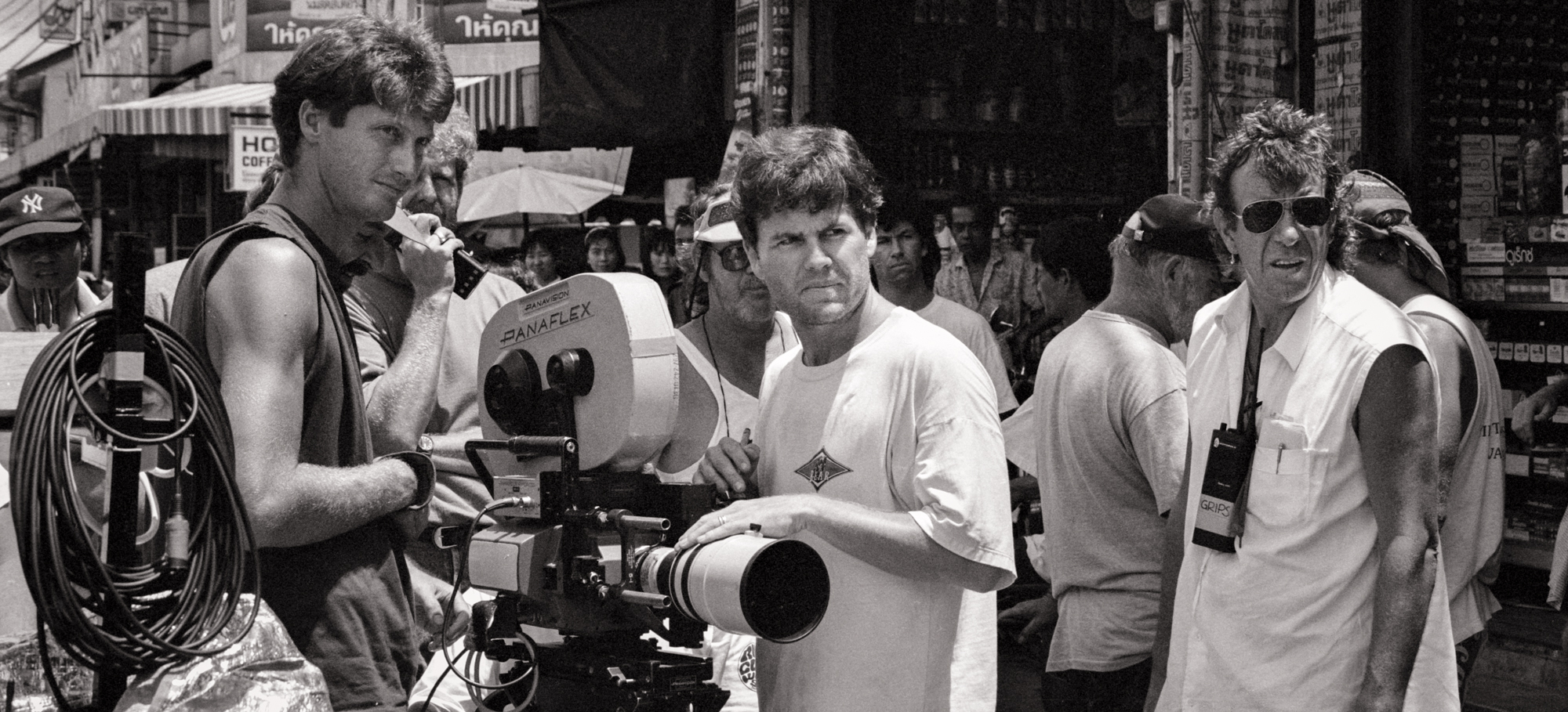 Unit still photographer John platt working on the Australian movie Turtle Beach as a focus puller in 1990